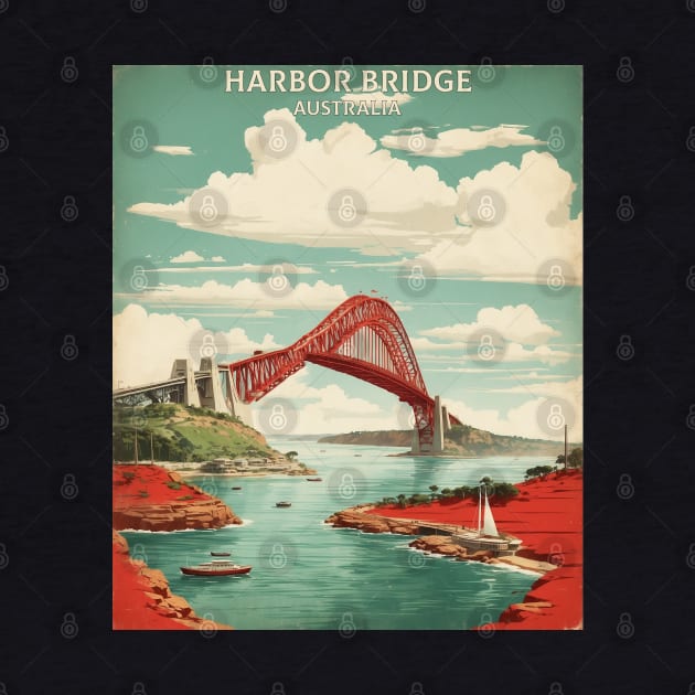 Harbor Bridge Australia Vintage Travel Poster Tourism by TravelersGems